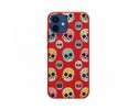 Funda Silicona Líquida Roja para Iphone 12 / 12 Pro (6.1) diseño Catrina Dibujos