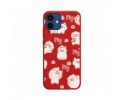 Funda Silicona Líquida Roja para Iphone 12 / 12 Pro (6.1) diseño Cerdos Dibujos