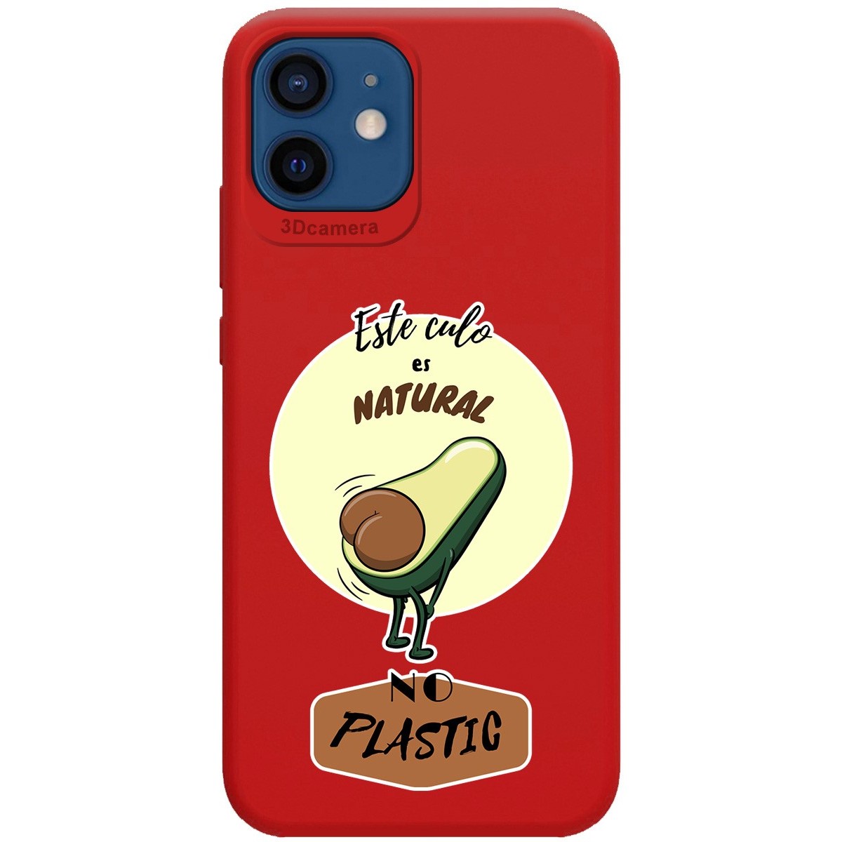 Funda Silicona Líquida Roja para Iphone 12 / 12 Pro (6.1) diseño Culo Natural Dibujos