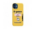 Funda Silicona Líquida Amarilla para Iphone 12 / 12 Pro (6.1) diseño Vaca Dibujos