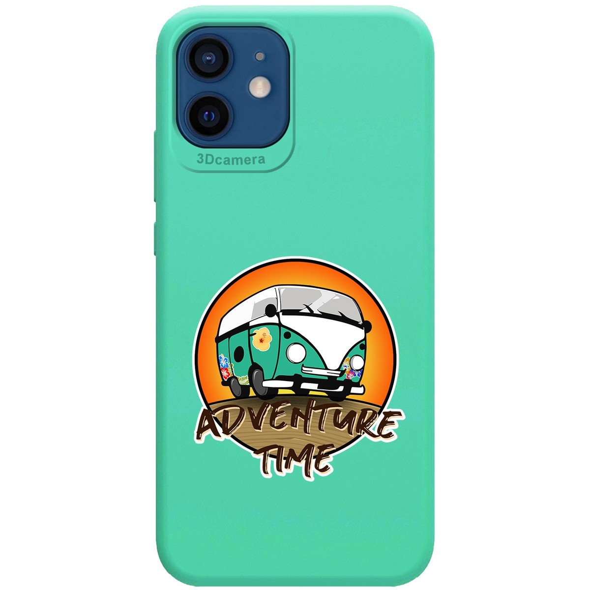 Funda Silicona Líquida Verde para Iphone 12 / 12 Pro (6.1) diseño Adventure Time Dibujos