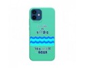 Funda Silicona Líquida Verde para Iphone 12 / 12 Pro (6.1) diseño Agua Dibujos
