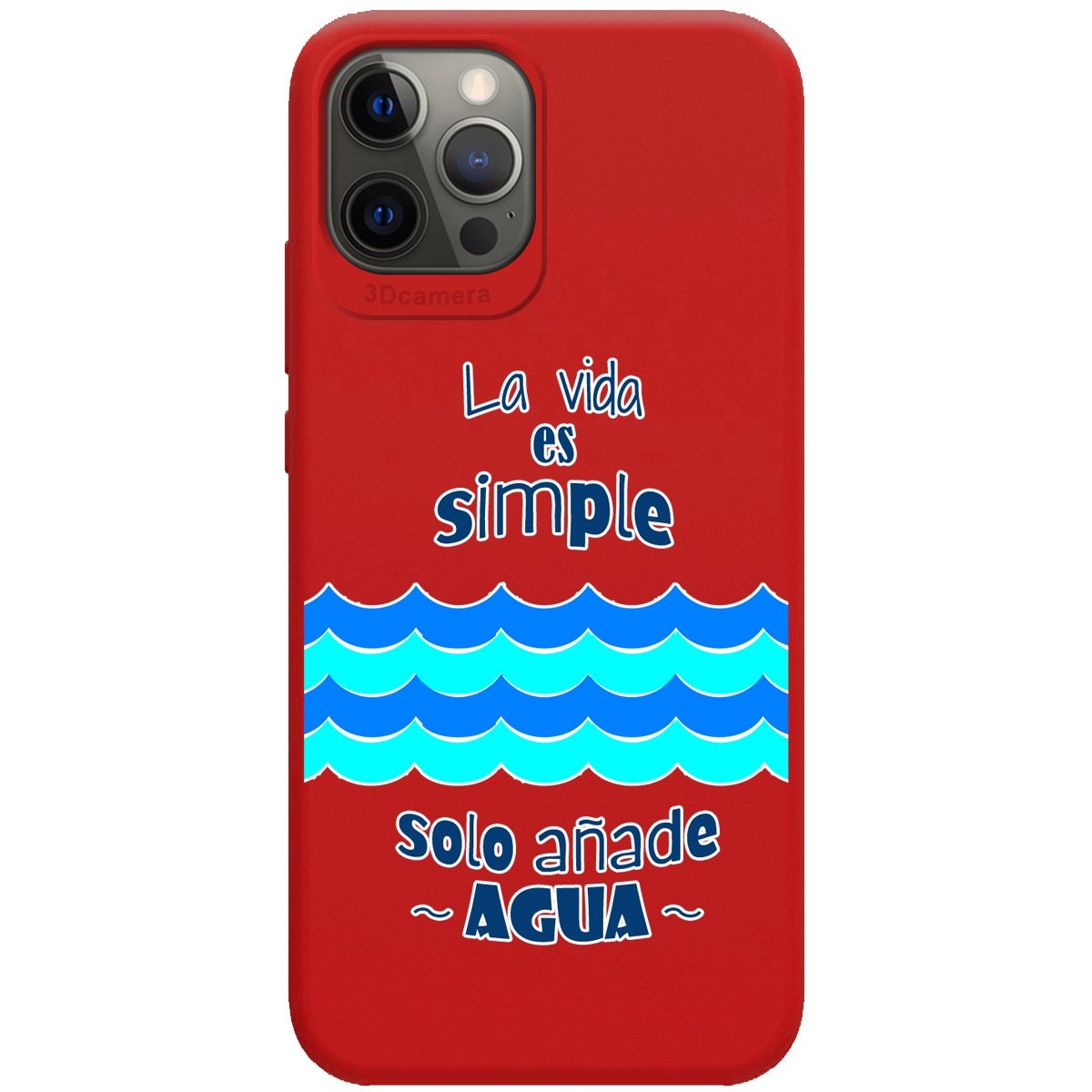 Funda Silicona Líquida Roja para Iphone 12 Pro Max (6.7) diseño Agua Dibujos
