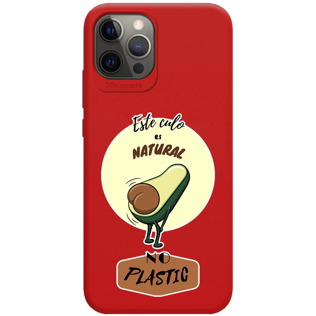 Funda Silicona Líquida Roja para Iphone 12 Pro Max (6.7) diseño Culo Natural Dibujos