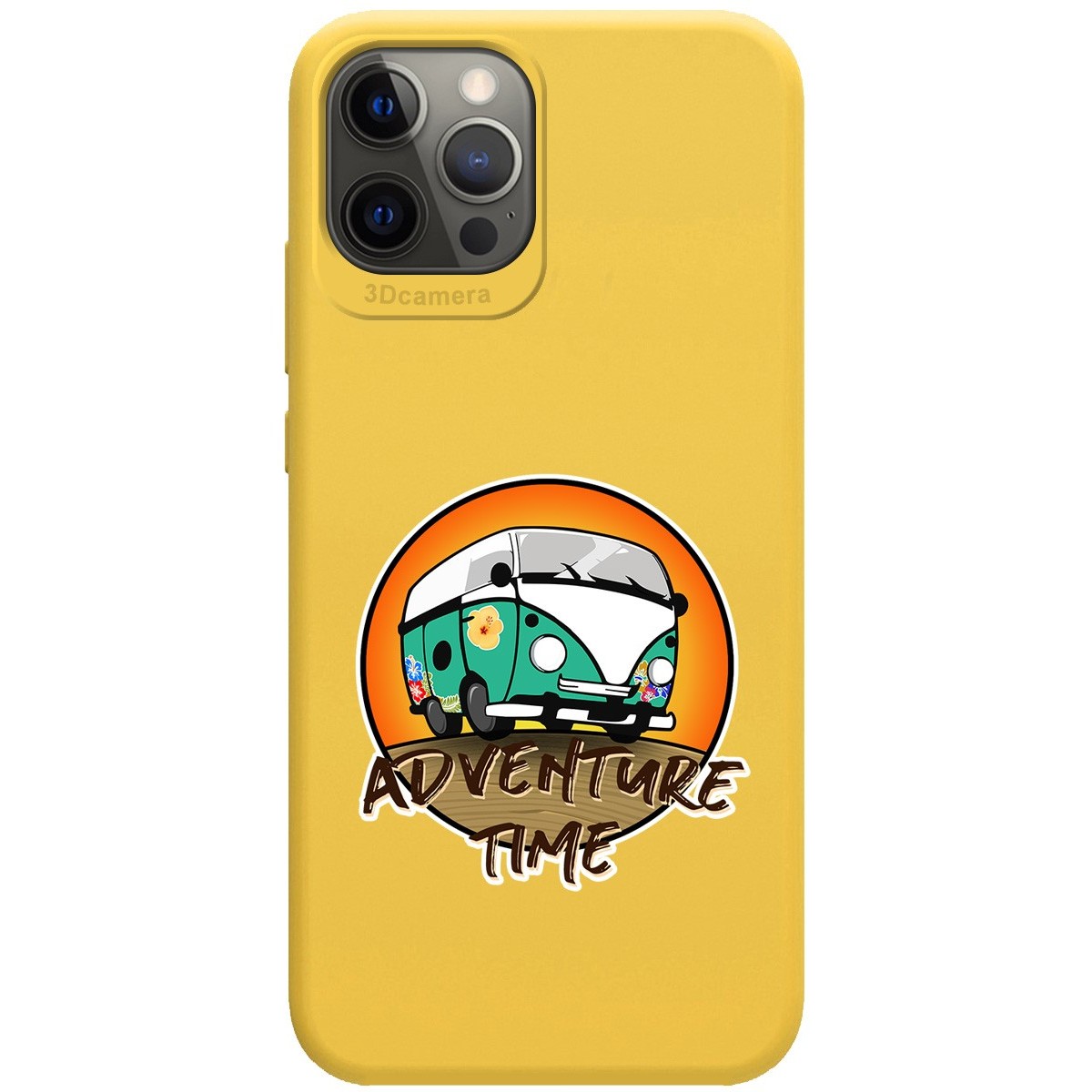 Funda Silicona Líquida Amarilla para Iphone 12 Pro Max (6.7) diseño Adventure Time Dibujos