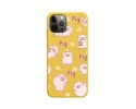 Funda Silicona Líquida Amarilla para Iphone 12 Pro Max (6.7) diseño Cerdos Dibujos