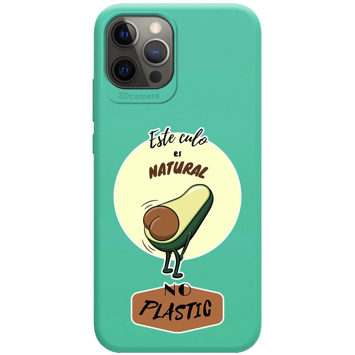 Funda Silicona Líquida Verde para Iphone 12 Pro Max (6.7) diseño Culo Natural Dibujos