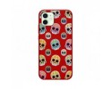 Funda Silicona Líquida Roja para Iphone 12 Mini (5.4) diseño Catrina Dibujos