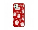 Funda Silicona Líquida Roja para Iphone 12 Mini (5.4) diseño Cerdos Dibujos