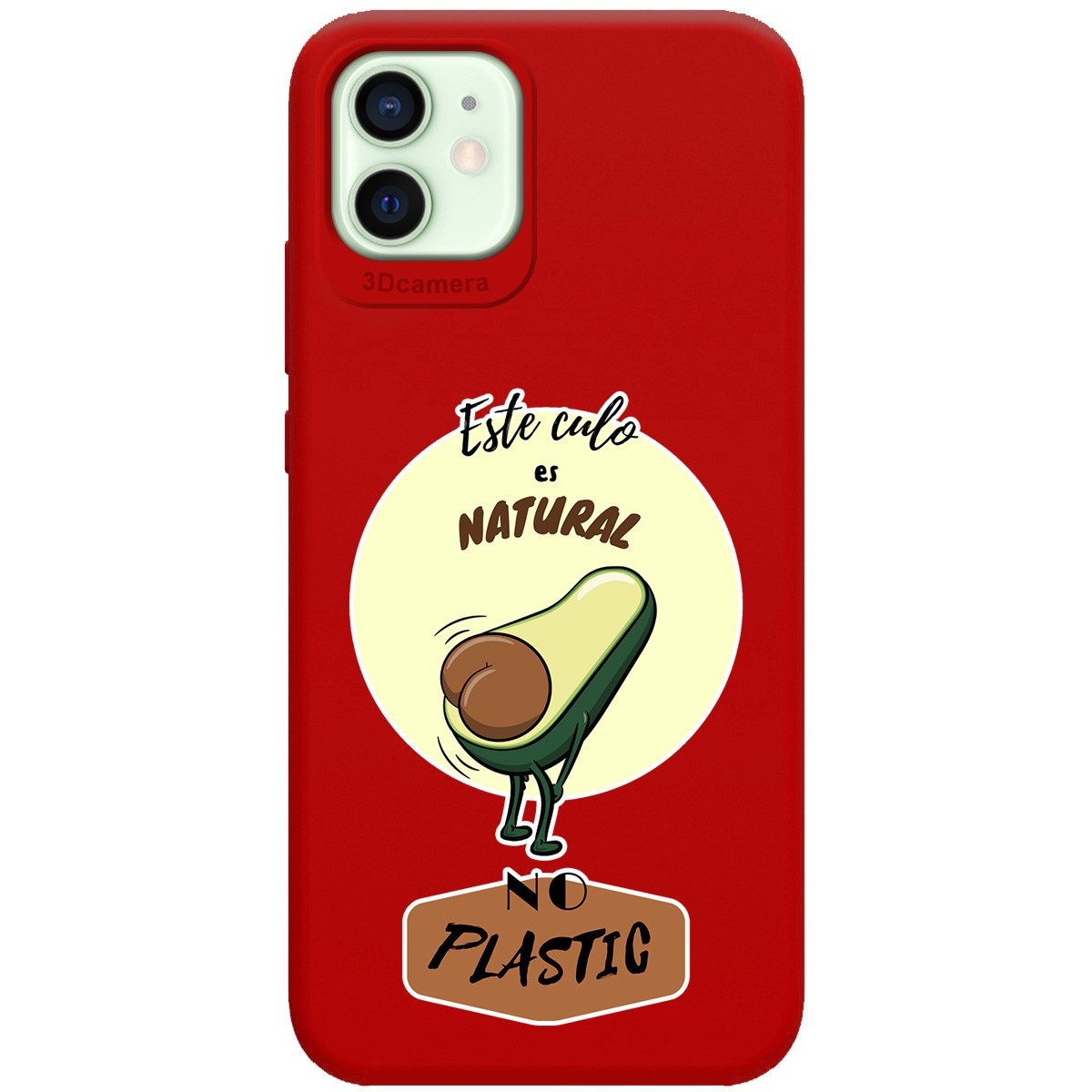 Funda Silicona Líquida Roja para Iphone 12 Mini (5.4) diseño Culo Natural Dibujos