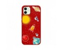 Funda Silicona Líquida Roja para Iphone 12 Mini (5.4) diseño Espacio Dibujos