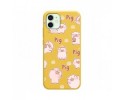 Funda Silicona Líquida Amarilla para Iphone 12 Mini (5.4) diseño Cerdos Dibujos