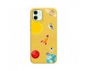 Funda Silicona Líquida Amarilla para Iphone 12 Mini (5.4) diseño Espacio Dibujos