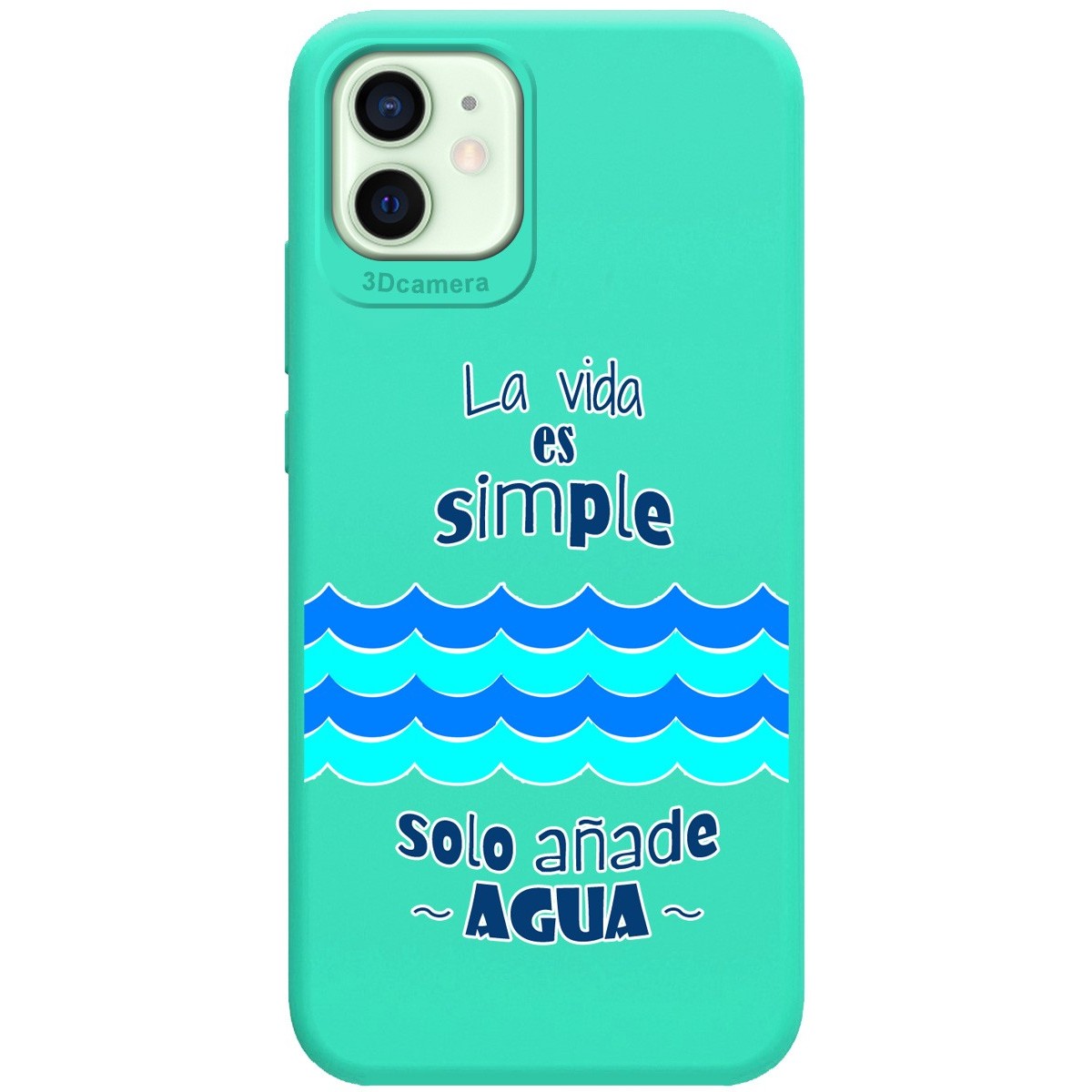 Funda Silicona Líquida Verde para Iphone 12 Mini (5.4) diseño Agua Dibujos