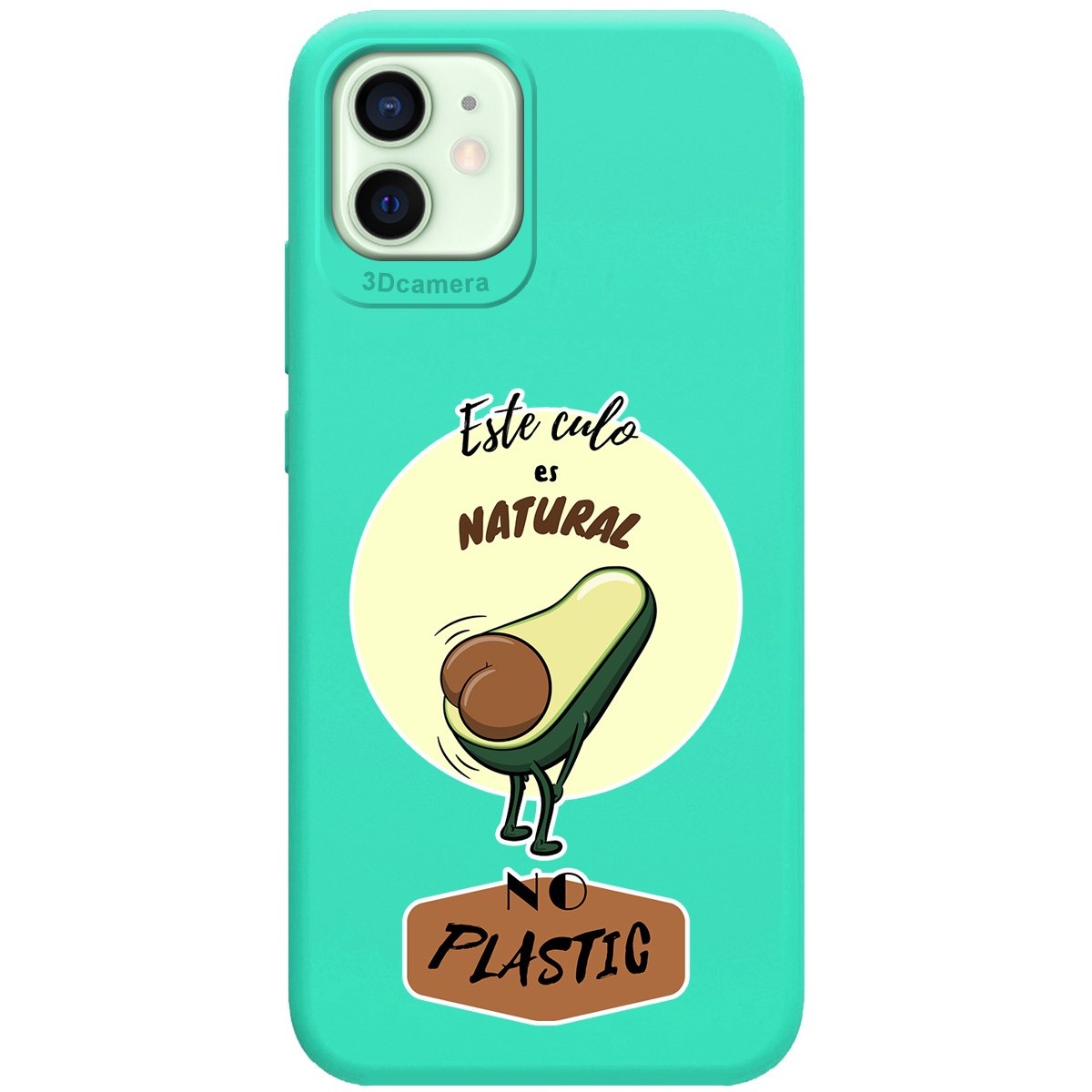 Funda Silicona Líquida Verde para Iphone 12 Mini (5.4) diseño Culo Natural Dibujos