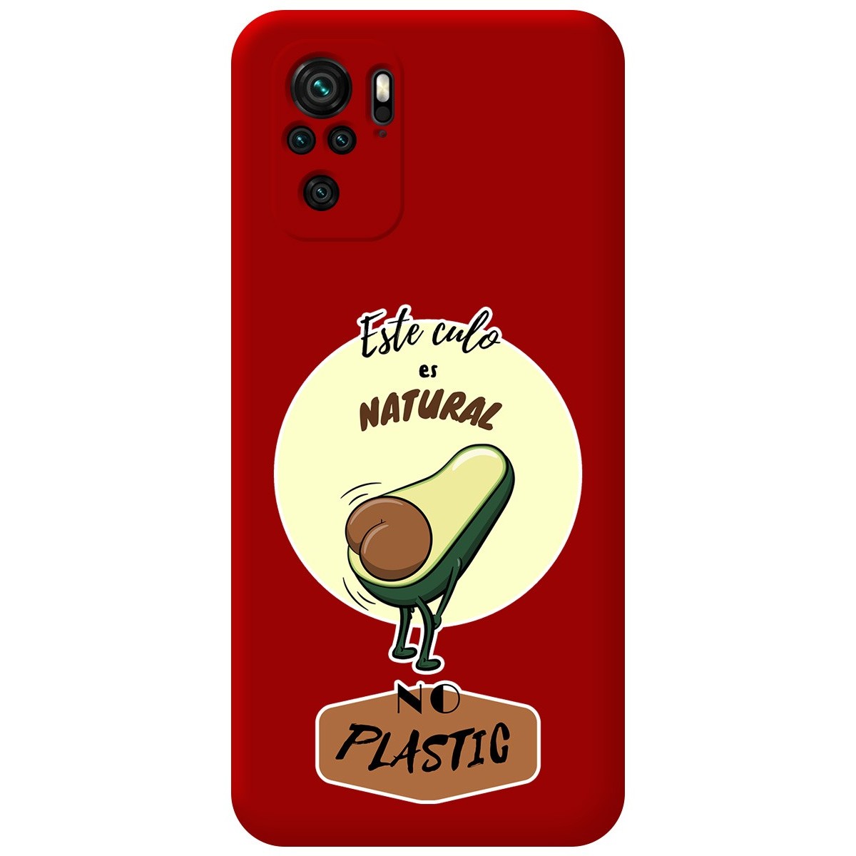 Funda Silicona Líquida Roja para Xiaomi Redmi Note 10 / 10S diseño Culo Natural Dibujos