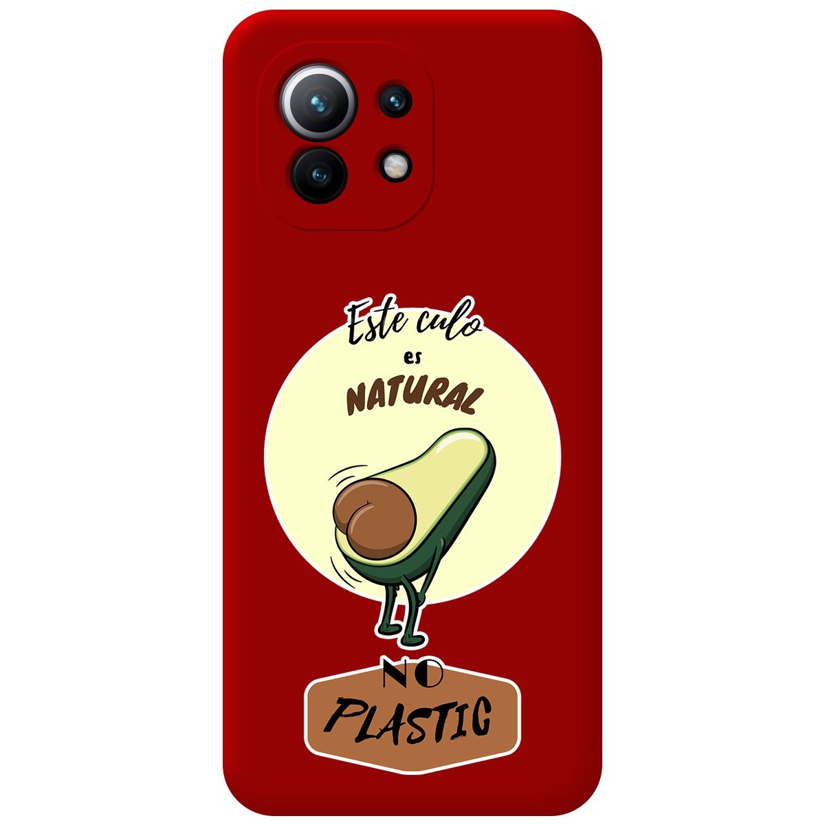 Funda Silicona Líquida Roja para Xiaomi Mi 11 5G diseño Culo Natural Dibujos
