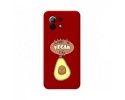 Funda Silicona Líquida Roja para Xiaomi Mi 11 5G diseño Vegan Life Dibujos
