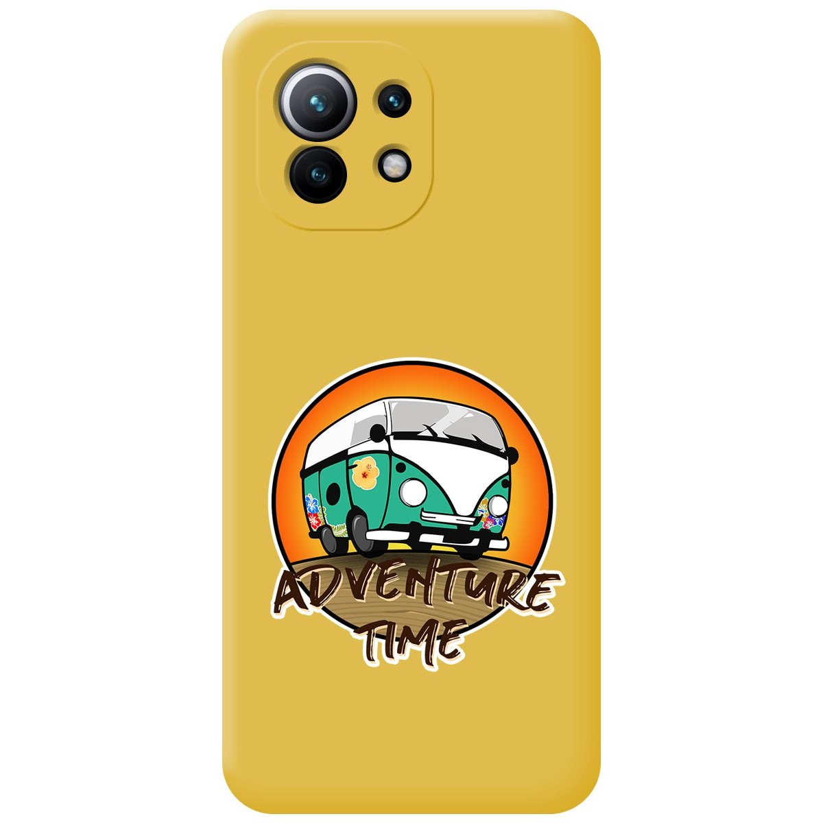 Funda Silicona Líquida Amarilla para Xiaomi Mi 11 5G diseño Adventure Time Dibujos