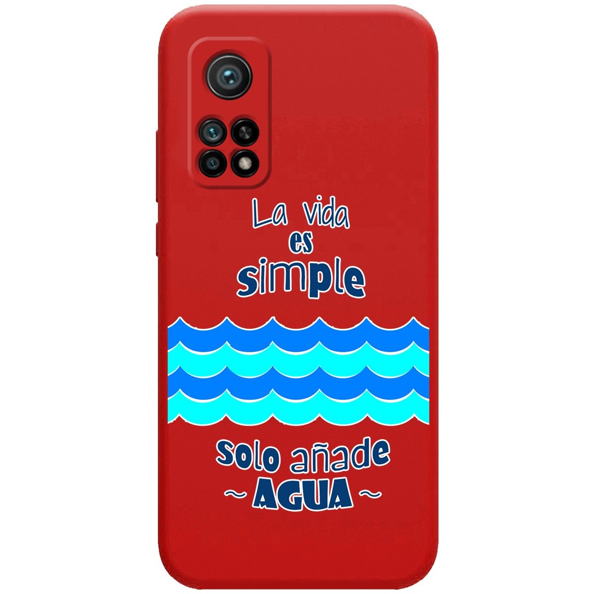 Funda Silicona Líquida Roja para Xiaomi Mi 10T / Mi 10T pro diseño Agua Dibujos