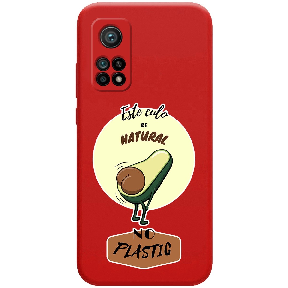Funda Silicona Líquida Roja para Xiaomi Mi 10T / Mi 10T pro diseño Culo Natural Dibujos