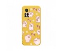 Funda Silicona Líquida Amarilla para Xiaomi Mi 10T / Mi 10T pro diseño Cerdos Dibujos