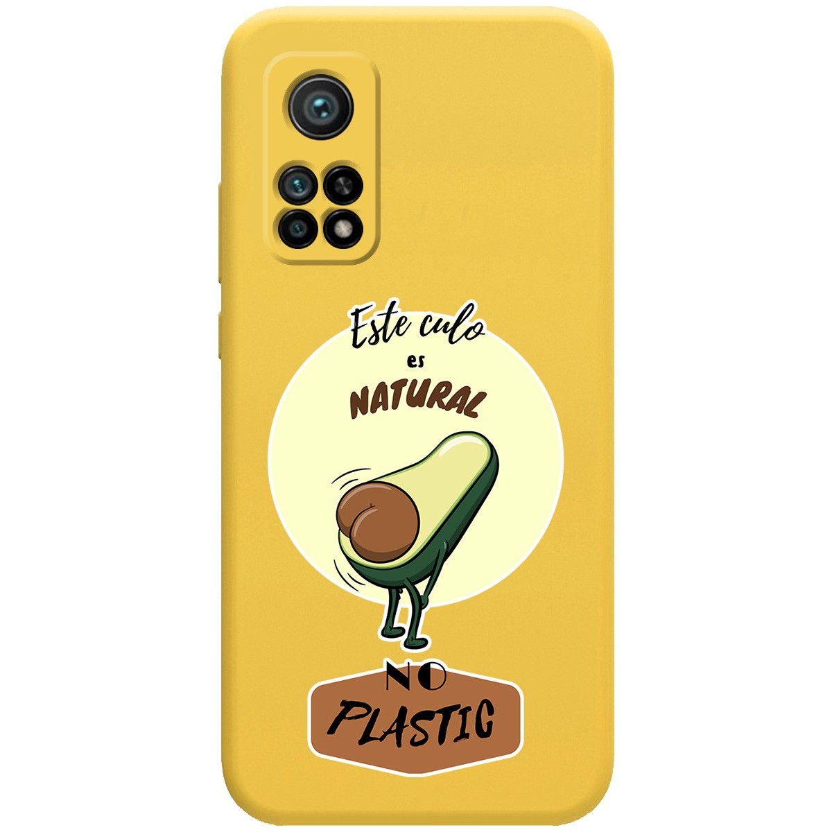 Funda Silicona Líquida Amarilla para Xiaomi Mi 10T / Mi 10T pro diseño Culo Natural Dibujos