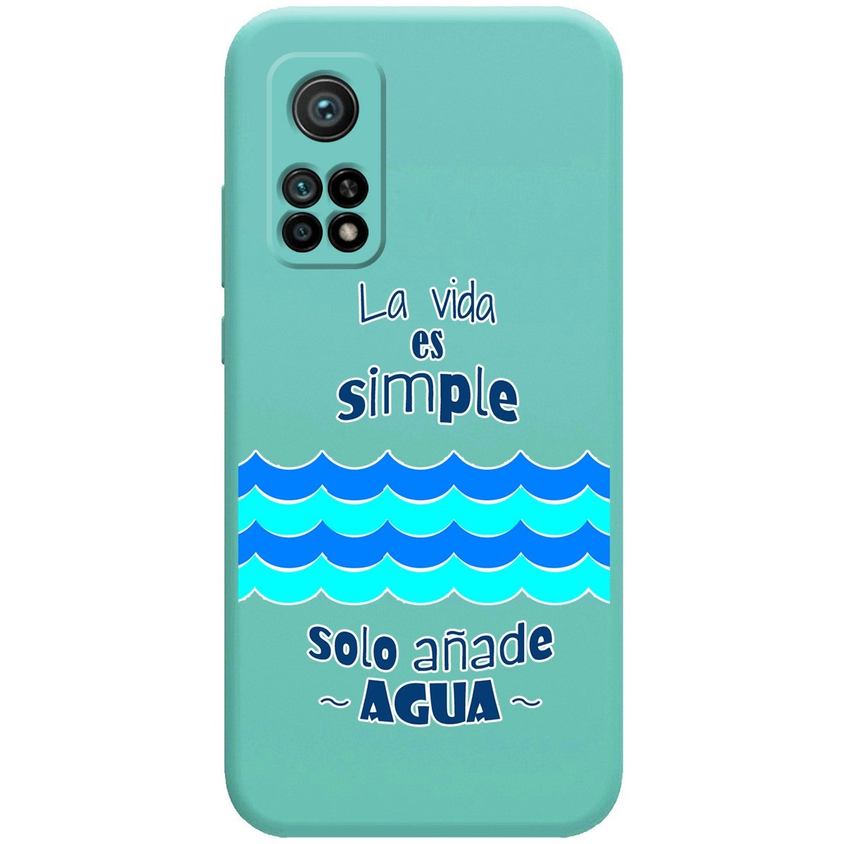 Funda Silicona Líquida Verde para Xiaomi Mi 10T / Mi 10T pro diseño Agua Dibujos