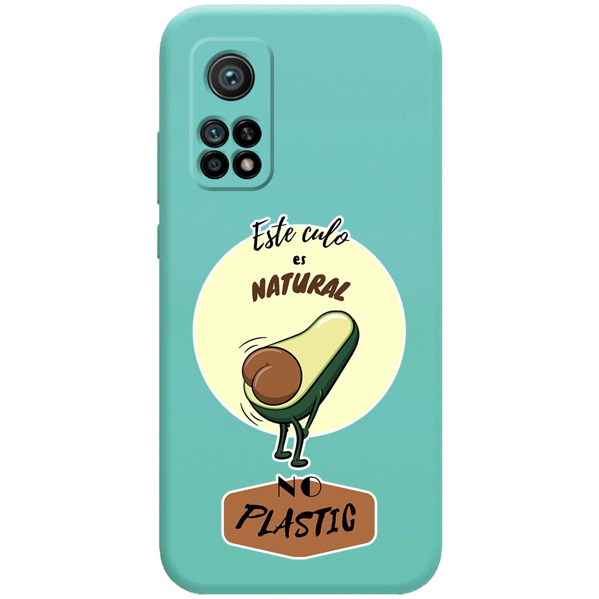 Funda Silicona Líquida Verde para Xiaomi Mi 10T / Mi 10T pro diseño Culo Natural Dibujos