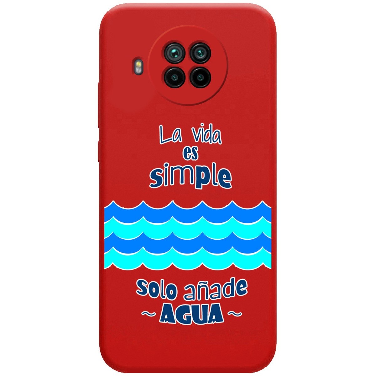 Funda Silicona Líquida Roja para Xiaomi Mi 10T Lite diseño Agua Dibujos