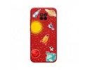 Funda Silicona Líquida Roja para Xiaomi Mi 10T Lite diseño Espacio Dibujos