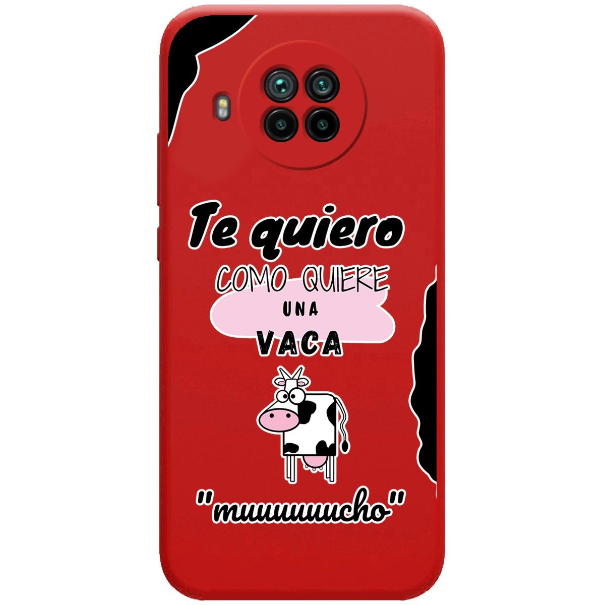 Funda Silicona Líquida Roja para Xiaomi Mi 10T Lite diseño Vaca Dibujos
