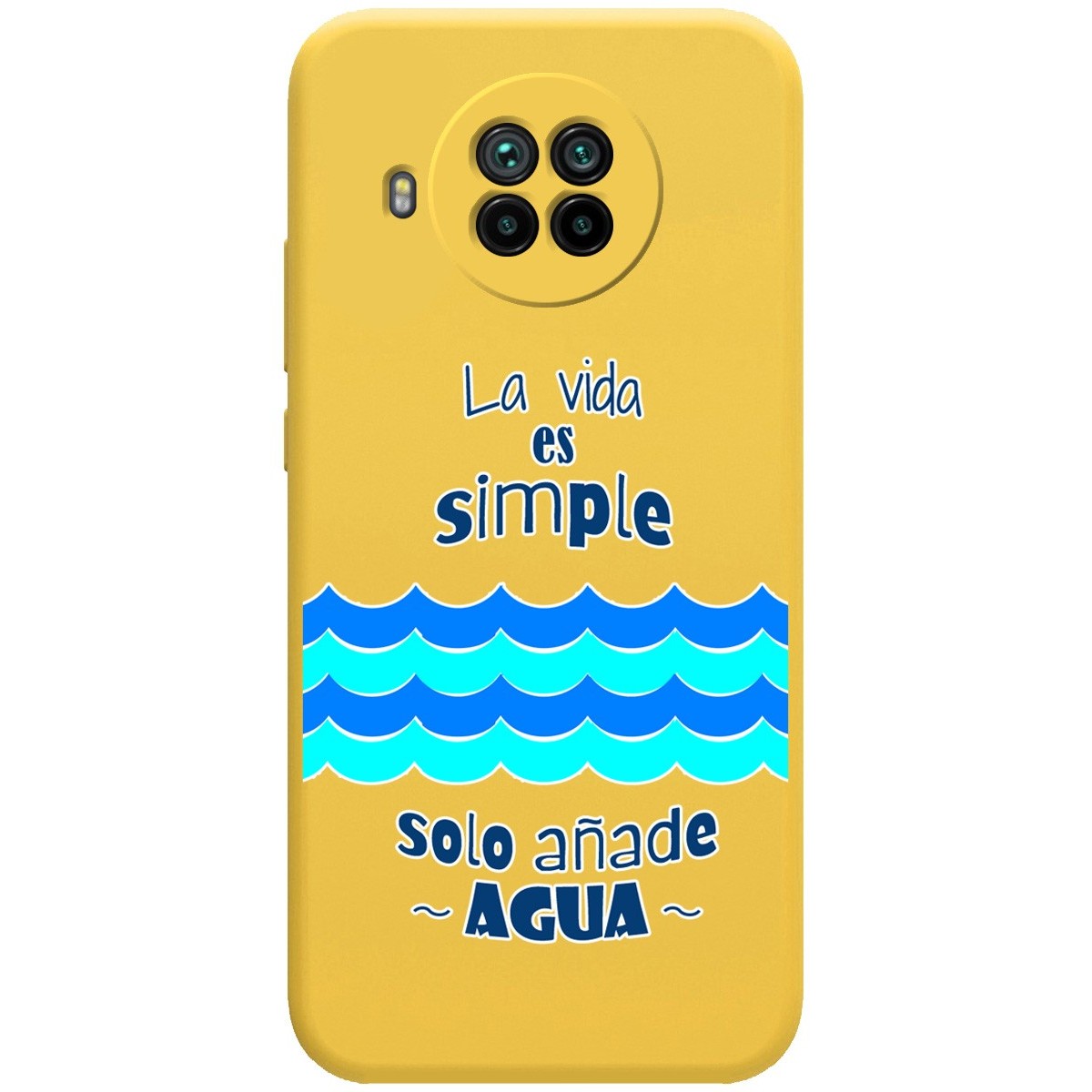 Funda Silicona Líquida Amarilla para Xiaomi Mi 10T Lite diseño Agua Dibujos
