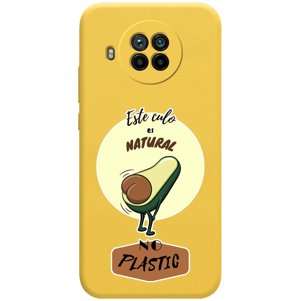 Funda Silicona Líquida Amarilla para Xiaomi Mi 10T Lite diseño Culo Natural Dibujos