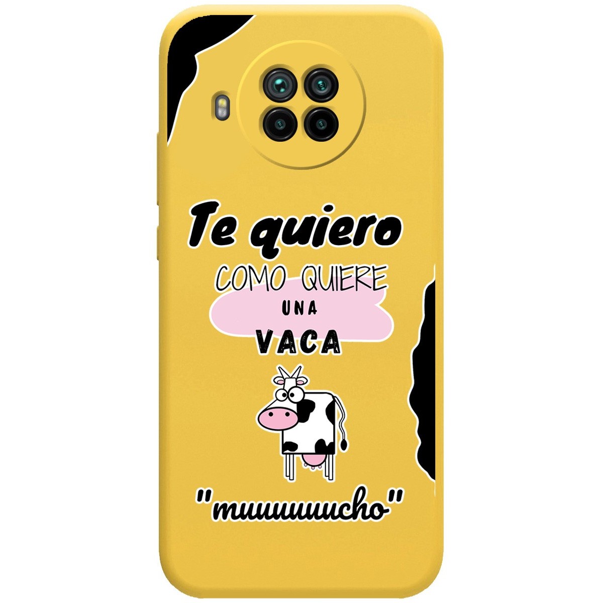 Funda Silicona Líquida Amarilla para Xiaomi Mi 10T Lite diseño Vaca Dibujos