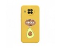 Funda Silicona Líquida Amarilla para Xiaomi Mi 10T Lite diseño Vegan Life Dibujos