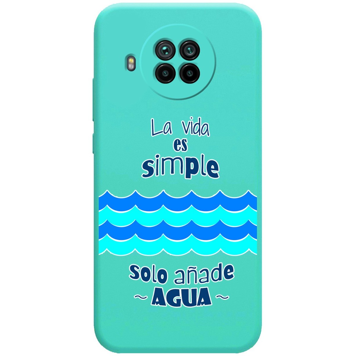 Funda Silicona Líquida Verde para Xiaomi Mi 10T Lite diseño Agua Dibujos