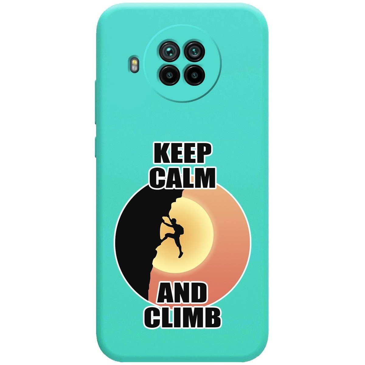 Funda Silicona Líquida Verde para Xiaomi Mi 10T Lite diseño Hombre Escalada Dibujos