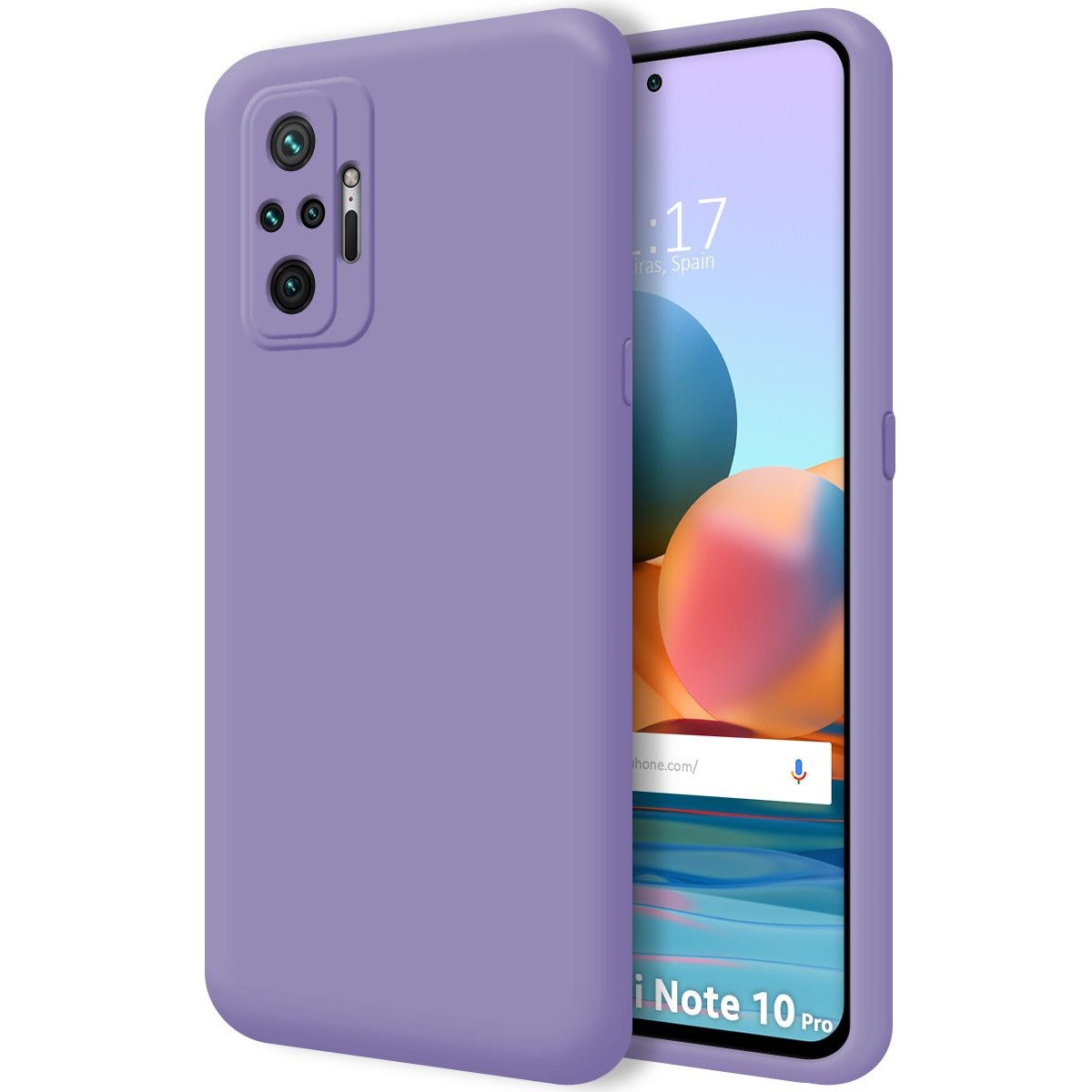 Funda Silicona Líquida Ultra Suave para Xiaomi Redmi Note 10 Pro color Morada