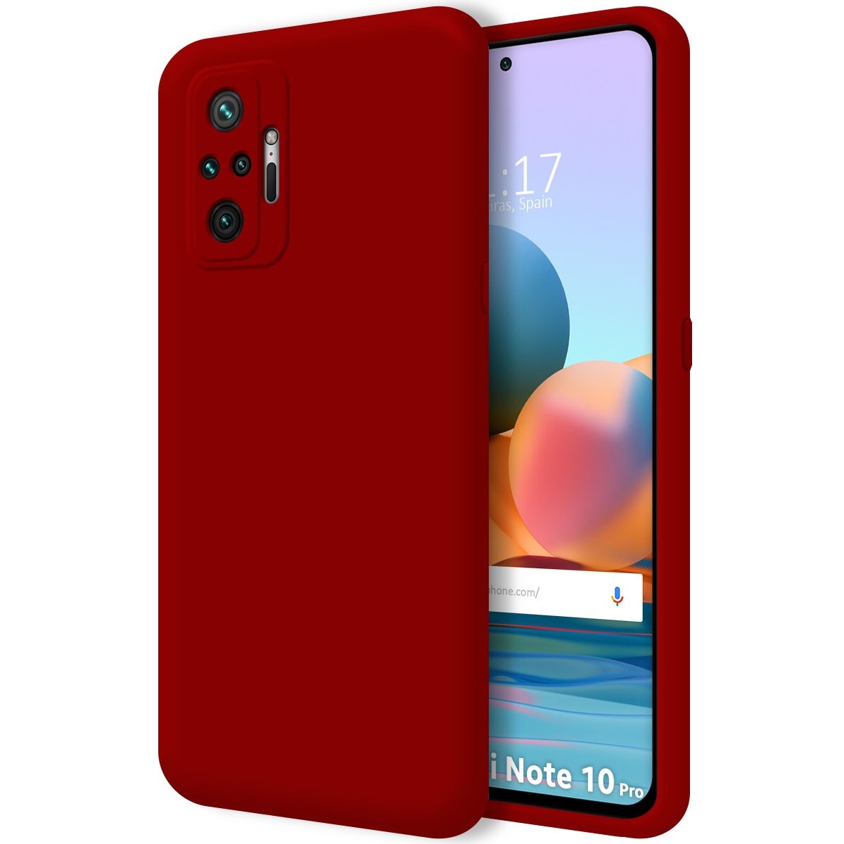 Funda Silicona Líquida Ultra Suave para Xiaomi Redmi Note 10 Pro color Roja