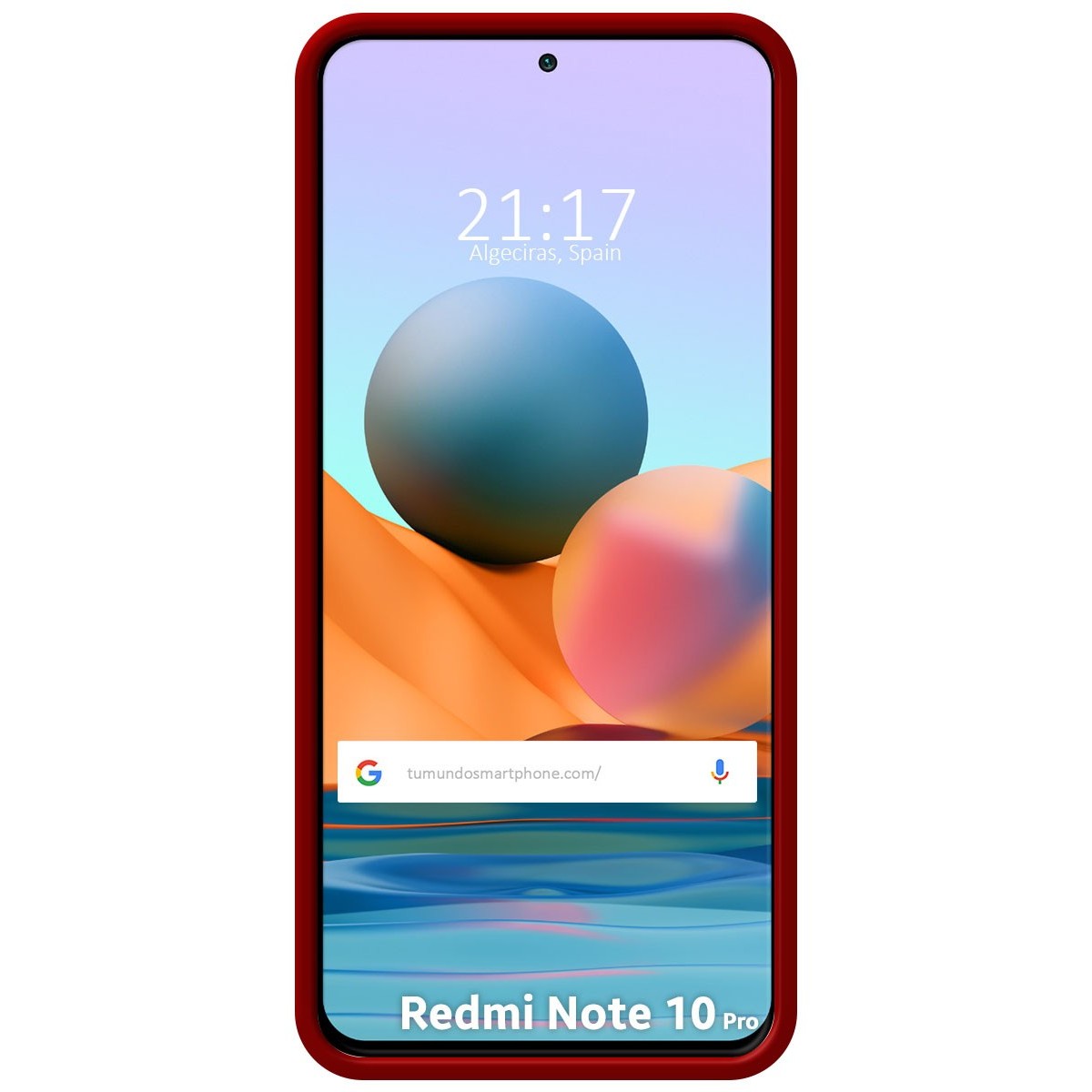 Funda Silicona Líquida Ultra Suave para Xiaomi Redmi Note 10 Pro color Roja