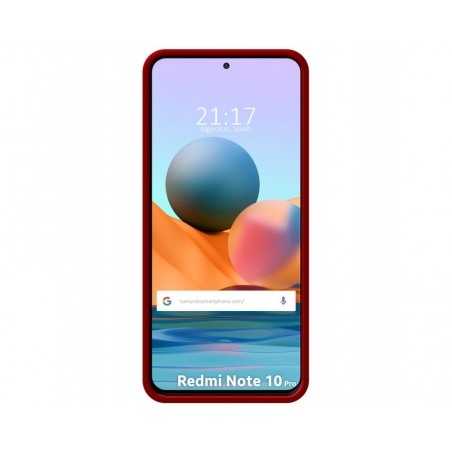 Funda Silicona Líquida Ultra Suave para Xiaomi Redmi Note 10 Pro color Roja