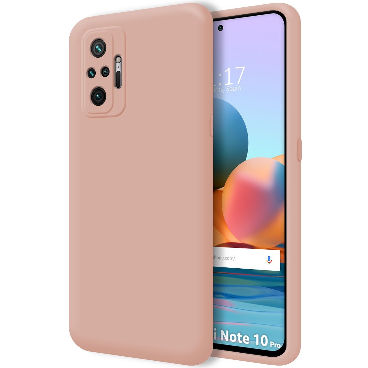 Funda Silicona Líquida Ultra Suave para Xiaomi Redmi Note 10 Pro color Rosa