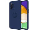 Funda Silicona Líquida Ultra Suave con Anillo para Samsung Galaxy A52 / A52 5G / A52s 5G color Azul