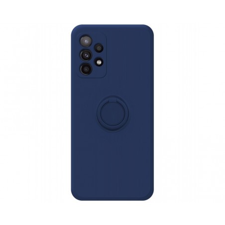 Funda Silicona Líquida Ultra Suave con Anillo para Samsung Galaxy A52 / A52 5G / A52s 5G color Azul