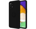 Funda Silicona Líquida Ultra Suave con Anillo para Samsung Galaxy A52 / A52 5G / A52s 5G color Negra