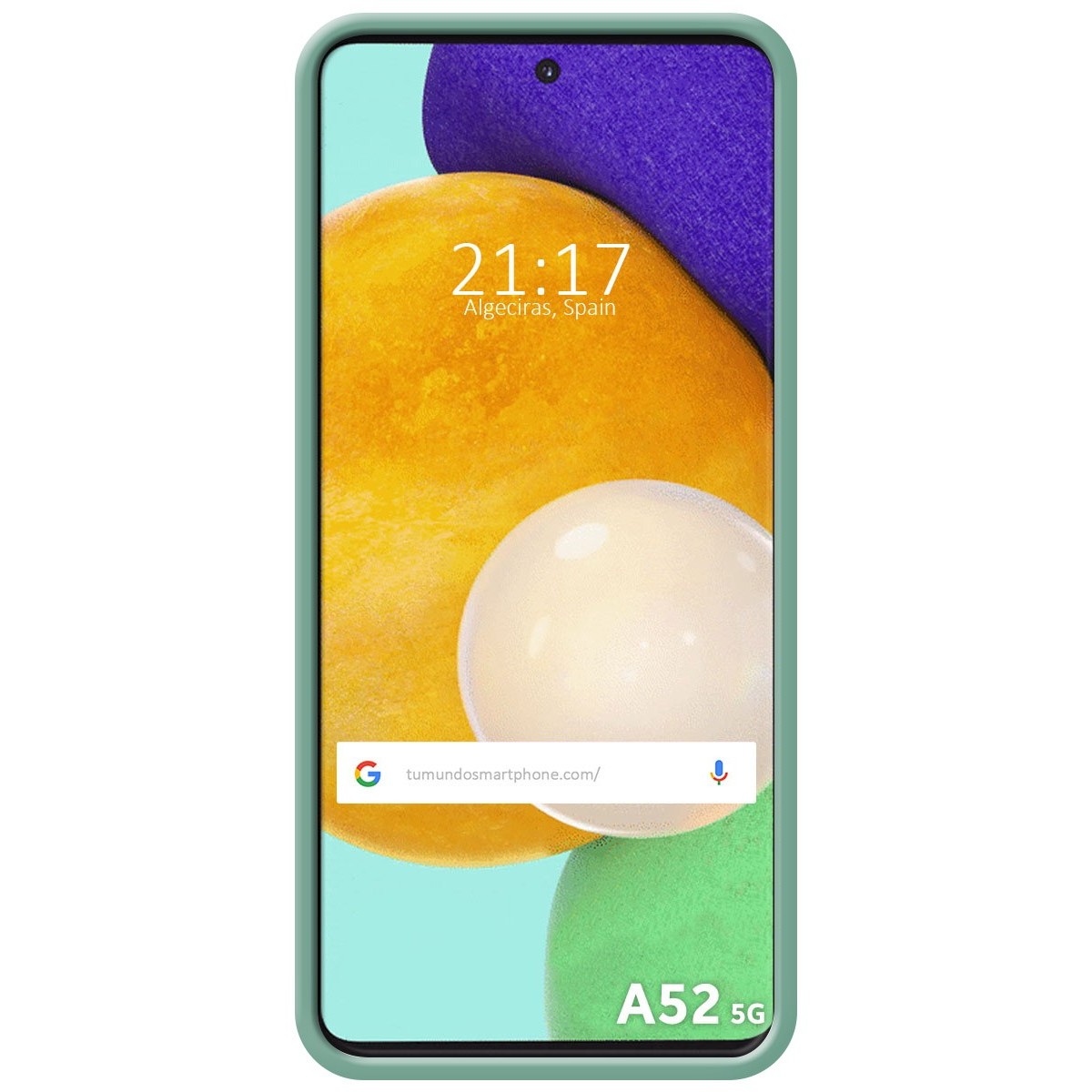 Funda Silicona Líquida Ultra Suave con Anillo para Samsung Galaxy A52 / A52 5G / A52s 5G color Verde