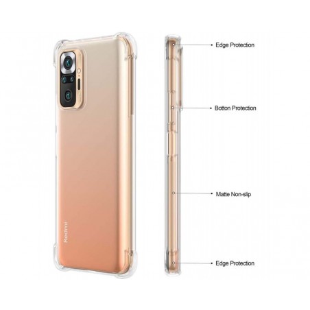 Funda Gel Tpu Anti-Shock Transparente para Xiaomi Redmi Note 10 Pro
