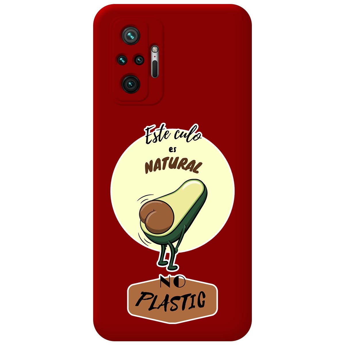 Funda Silicona Líquida Roja para Xiaomi Redmi Note 10 Pro diseño Culo Natural Dibujos