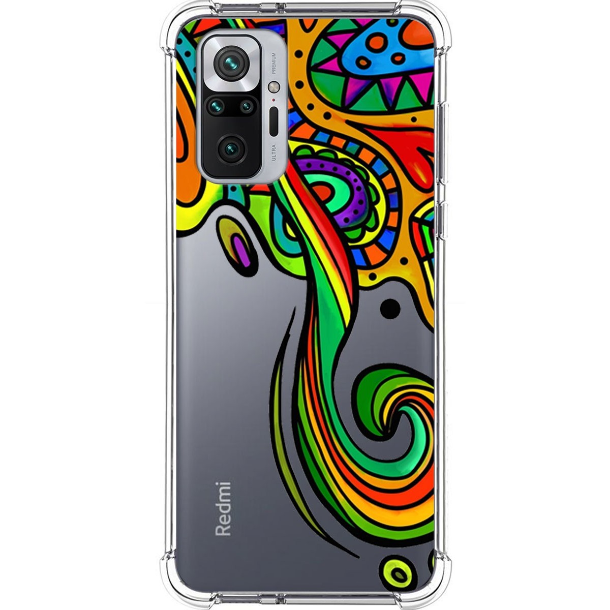 Funda Silicona Antigolpes para Xiaomi Redmi Note 10 Pro diseño Colores Dibujos